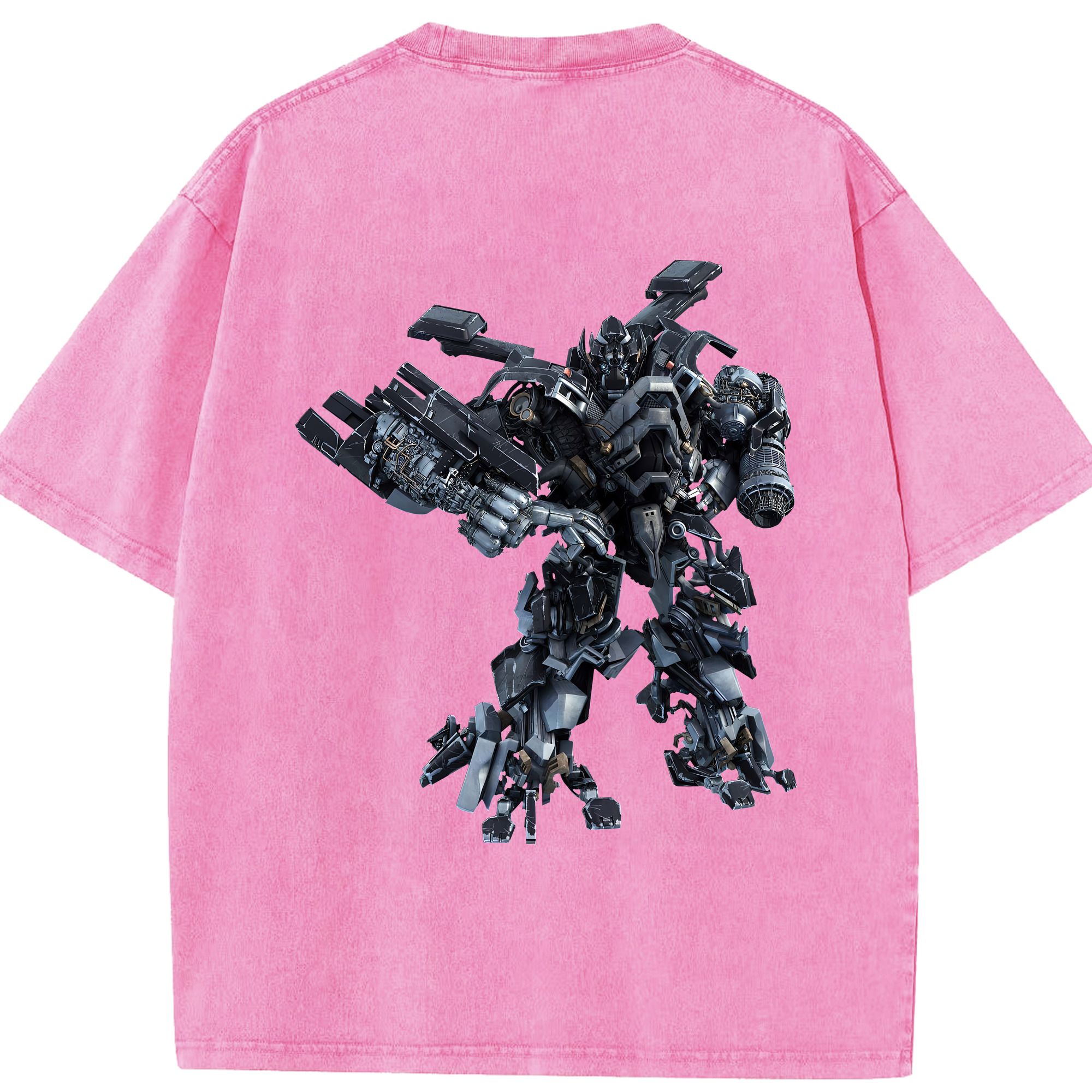（画像用） Transformers トランスフォーマー 綿100% ヴィンテージ風 半袖Tシャツ（背面プリント）